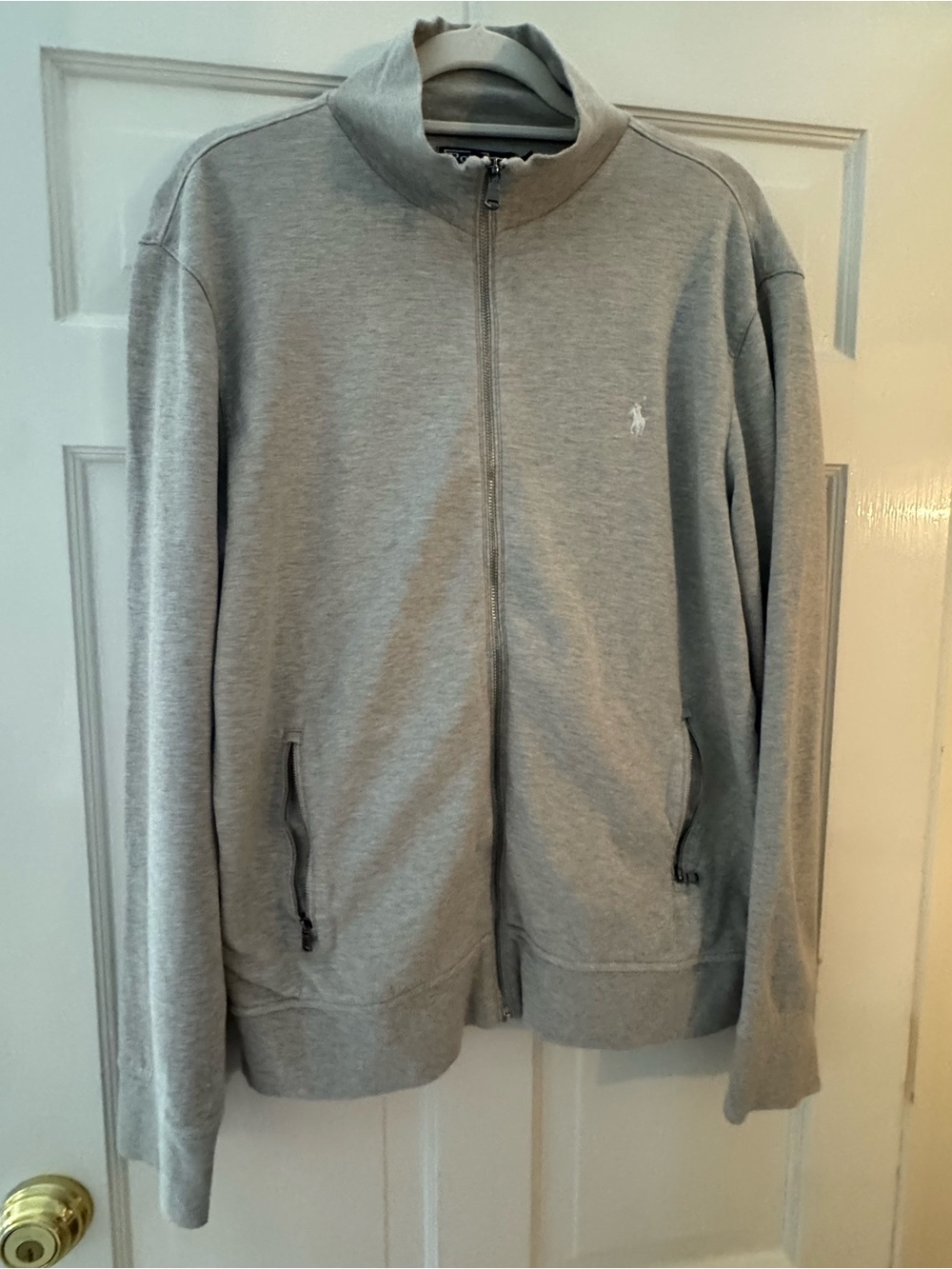 Ralph Lauren Light Gray Full-Zip Men's Sweater Jacket